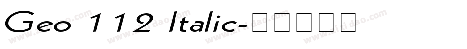 Geo 112 Italic字体转换